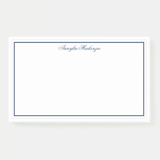Modern Elegant Navy Blue op maat Post-it® Notes (Voorkant)