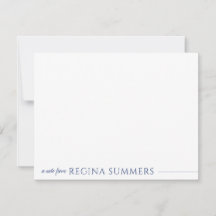 Modern Elegant Navy Blue Specialized Stationery
