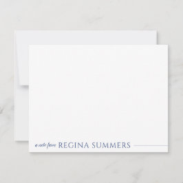 Modern Elegant Navy Blue Specialized Stationery Notitiekaartje