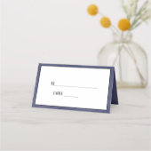 Modern Elegant Navy Blue White Place Kaarten Plaatskaartje (Voorkant)