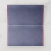 Modern Elegant Navy Blue White Place Kaarten Plaatskaartje (Binnenkant ongevouwen)