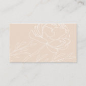 Modern Elegant Neutraal Beige Bloemen Trouwdetail Informatiekaartje (Achterkant)