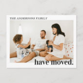 Modern Elegant New Address Photo Moving Announceme Aankondigingskaart (Voorkant)