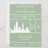 Modern Elegant New York City Skyline Uitnodiging (Voorkant)