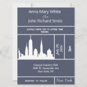 Modern Elegant New York City Skyline Uitnodiging (Voorkant)