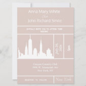 Modern Elegant New York City Skyline Uitnodiging (Voorkant)