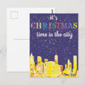 Modern Elegant New York City Skyline Wenskaart Briefkaart (Voorkant / Achterkant)