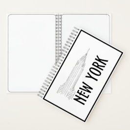 Modern elegant New York Sity Black en White Notitieboek