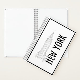 Modern elegant New York Sity Black en White Notitieboek