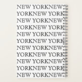 Modern elegant New York Sity Black en White Notitieboek (Achterkant)