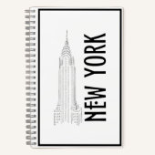Modern elegant New York Sity Black en White Notitieboek (Voorkant)