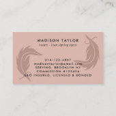 Modern Elegant Notaris Loan Agent Roos Gold Quill Visitekaartje (Achterkant)