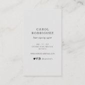 modern elegant notaris visitekaartje (Achterkant)