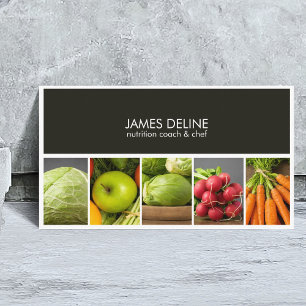 Modern Elegant Nutritionist Chef Visitekaartje