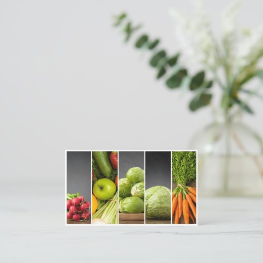 Modern Elegant Nutritionist Personal Chef Visitekaartje (Staand voorkant)