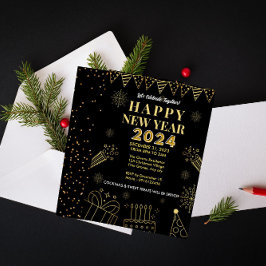 Modern & Elegant NYE Viering Kaart