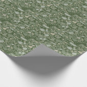Modern Elegant Olive Green Terrazzo Effect Tegel Cadeaupapier (Hoek)