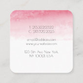 Modern Elegant Ombre Red Waterverf Abstract Vierkante Visitekaartje (Achterkant)