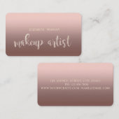 Modern Elegant Ombre Shiny, Makeup Artist Visitekaartje (Voorkant / Achterkant)
