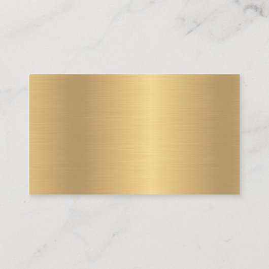 Modern Elegant Ontwerp Uw Custom Text Gold Visitekaartje (Achterkant)