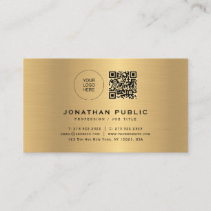 Modern Elegant Ontwerp Uw Custom Text Gold Visitekaartje