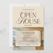 Modern Elegant Open Huis Foto Logo Zakelijk Kaart (Voorkant)