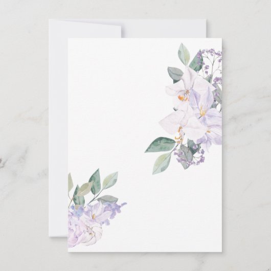 Modern Elegant Orchids & Greenery Rehearsal Dinner Kaart (Achterkant)