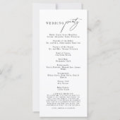 Modern Elegant Order of Events Trouwprogramma (Achterkant)