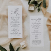 Modern Elegant Order of Events Trouwprogramma