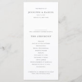 Modern Elegant Order of Service / Wedding Programmakaart (Voorkant)