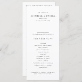 Modern Elegant Order of Service / Wedding Programmakaart