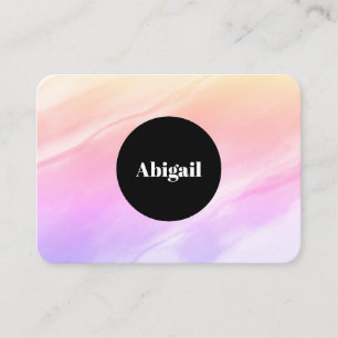 Modern Elegant Ovale Waterverf Visitekaartje