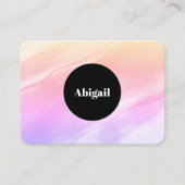 Modern Elegant Ovale Waterverf Visitekaartje (Voorkant)