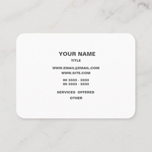 Modern Elegant Ovale Waterverf Visitekaartje (Achterkant)