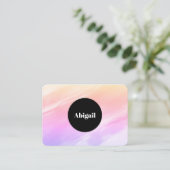 Modern Elegant Ovale Waterverf Visitekaartje (Staand voorkant)