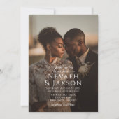 Modern Elegant Overlay Wedding Photo Kaart (Voorkant)
