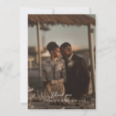 Modern Elegant Overlay Wedding Photo Kaart (Achterkant)