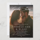 Modern Elegant Paar Douche Eenvoudig Kaart (Voorkant)