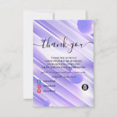 Modern Elegant Paars Abstract Hartelijk dank Bedankkaart (Voorkant)
