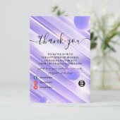 Modern Elegant Paars Abstract Hartelijk dank Bedankkaart (Staand voorkant)