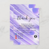Modern Elegant Paars Abstract Hartelijk dank Bedankkaart (Voorkant / Achterkant)