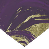 Modern Elegant Paars & Gold Marble Swirl   Korte Tafelloper (Hoek)