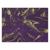 Modern Elegant Paars & Gold Marble Swirl   Tafelkleed (Voorkant (Horizontaal))