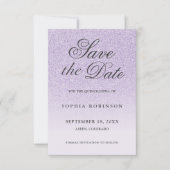 Modern Elegant paars Save the Date Quinceanera (Voorkant)