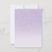 Modern Elegant paars Save the Date Quinceanera (Achterkant)