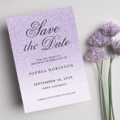 Modern Elegant paars Save the Date Sweet 16