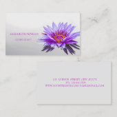 Modern Elegant Paars, White Lotus Visitekaartje (Voorkant / Achterkant)