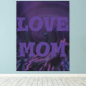 Modern elegant_paars_zwart_roze_liefde mam_design canvas afdruk (Insitu (Houten vloer))
