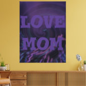 Modern elegant_paars_zwart_roze_liefde mam_design canvas afdruk (Insitu (Woonkamer))