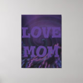 Modern elegant_paars_zwart_roze_liefde mam_design canvas afdruk (Voorkant)